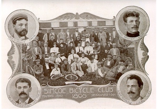 1896 Simcoe Bicycle Club. Large file, please wait.