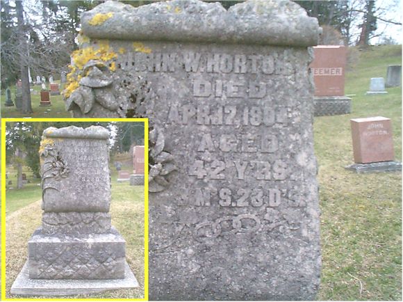 John W. Horton's Oakwood Cemetery stone