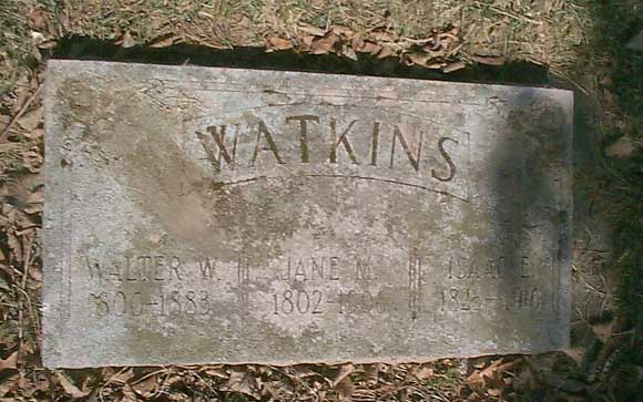 Walter, Jane and Isaac Watkins