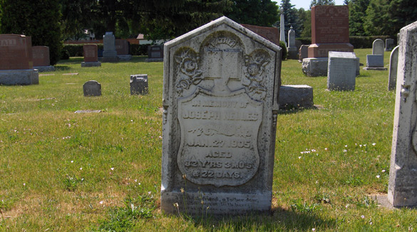 Joseph Nelles' cemetery stone