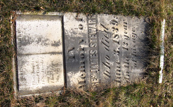 Rev. James Stewart's cemetery stone