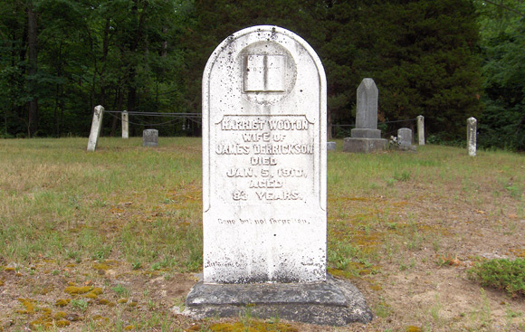 Harriet Wooten's cemetery stone