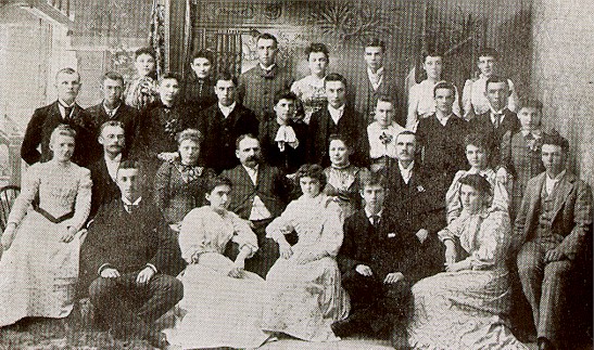 Circa 1892 High School Students. Large photo, please wait...
