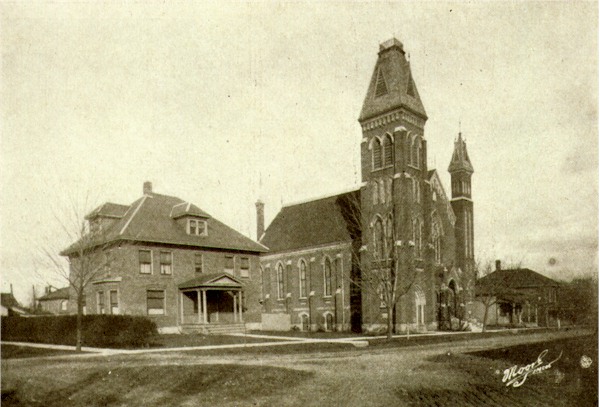 St. Paul's Church and Manse, Simcoe. Large image, please wait...